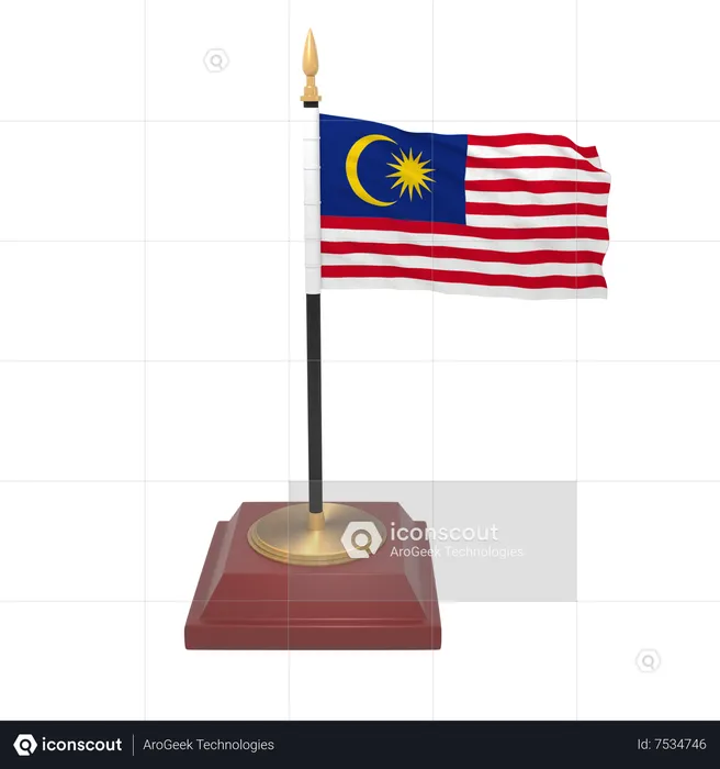 Malaysia flag Flag 3D Icon