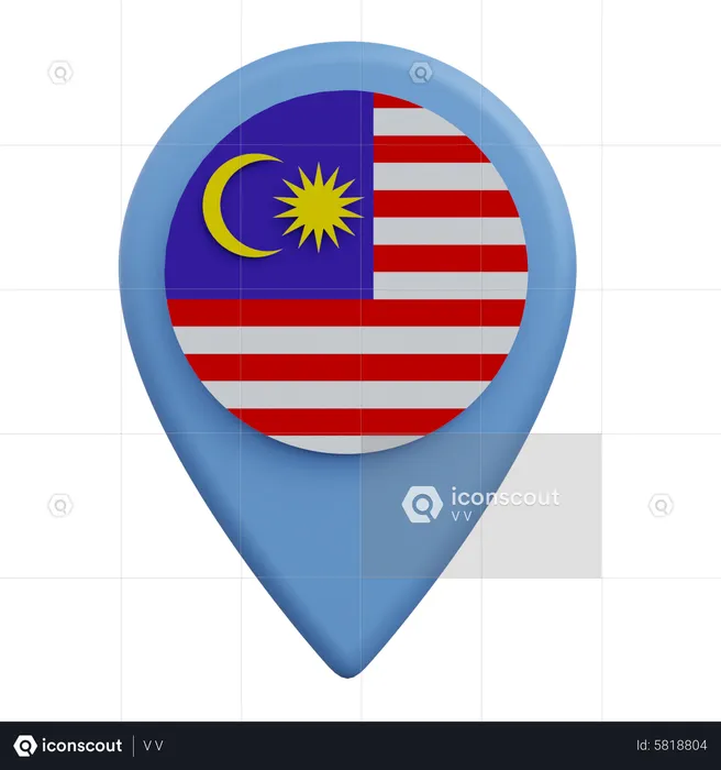 Malaysia Location  3D Icon
