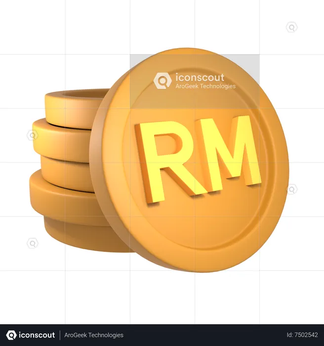 Malaysian ringgit  3D Icon