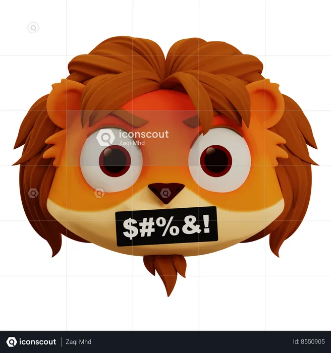 Emoji de la maldición del león Emoji 3D Icon