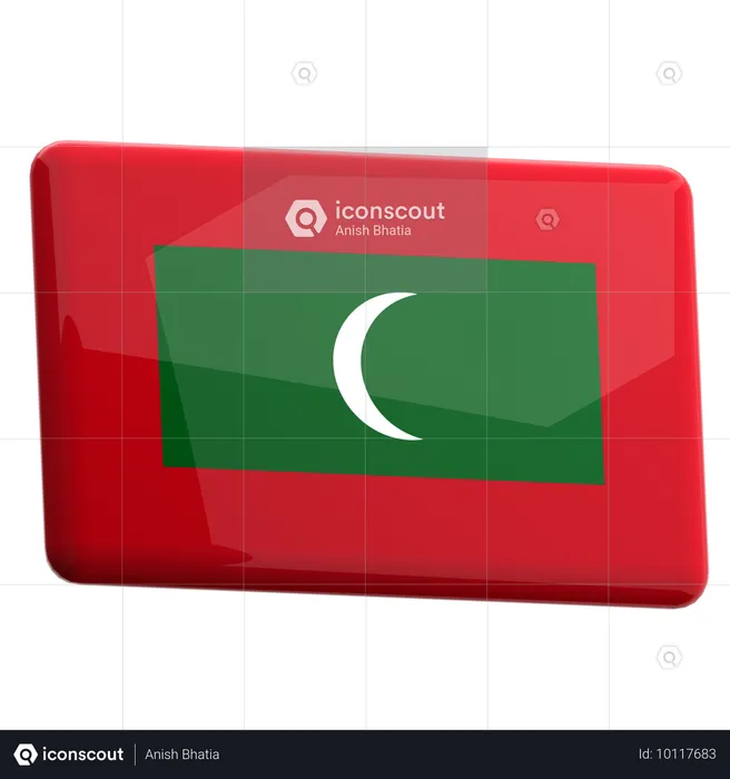 몰디브 Flag 3D Icon