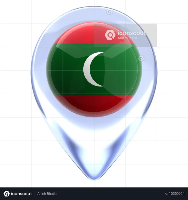 Maldives Flag 3D Icon