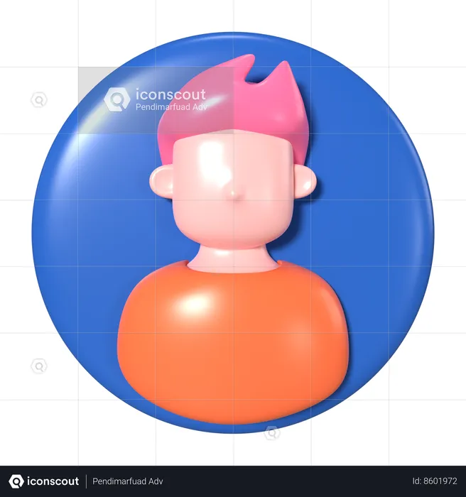 Male Account  3D Icon