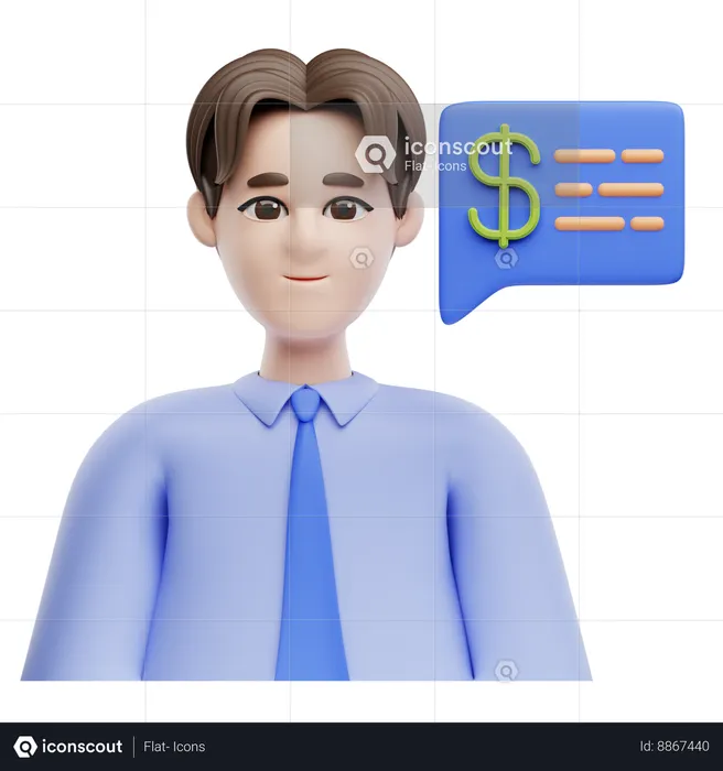 Male Accountant  3D Icon