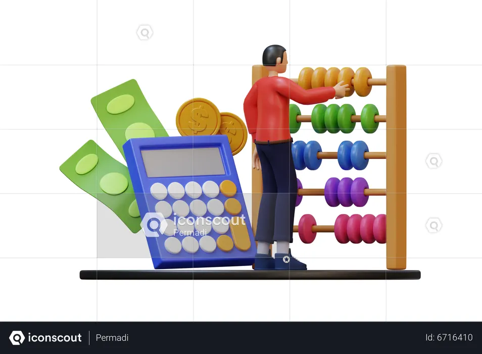 Male accountant  3D Icon