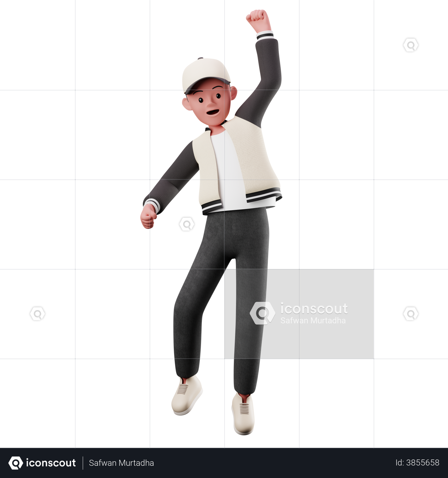 Young man in casual trendy clothes male cartoon character standing pose  full: Royalty Free #133863170