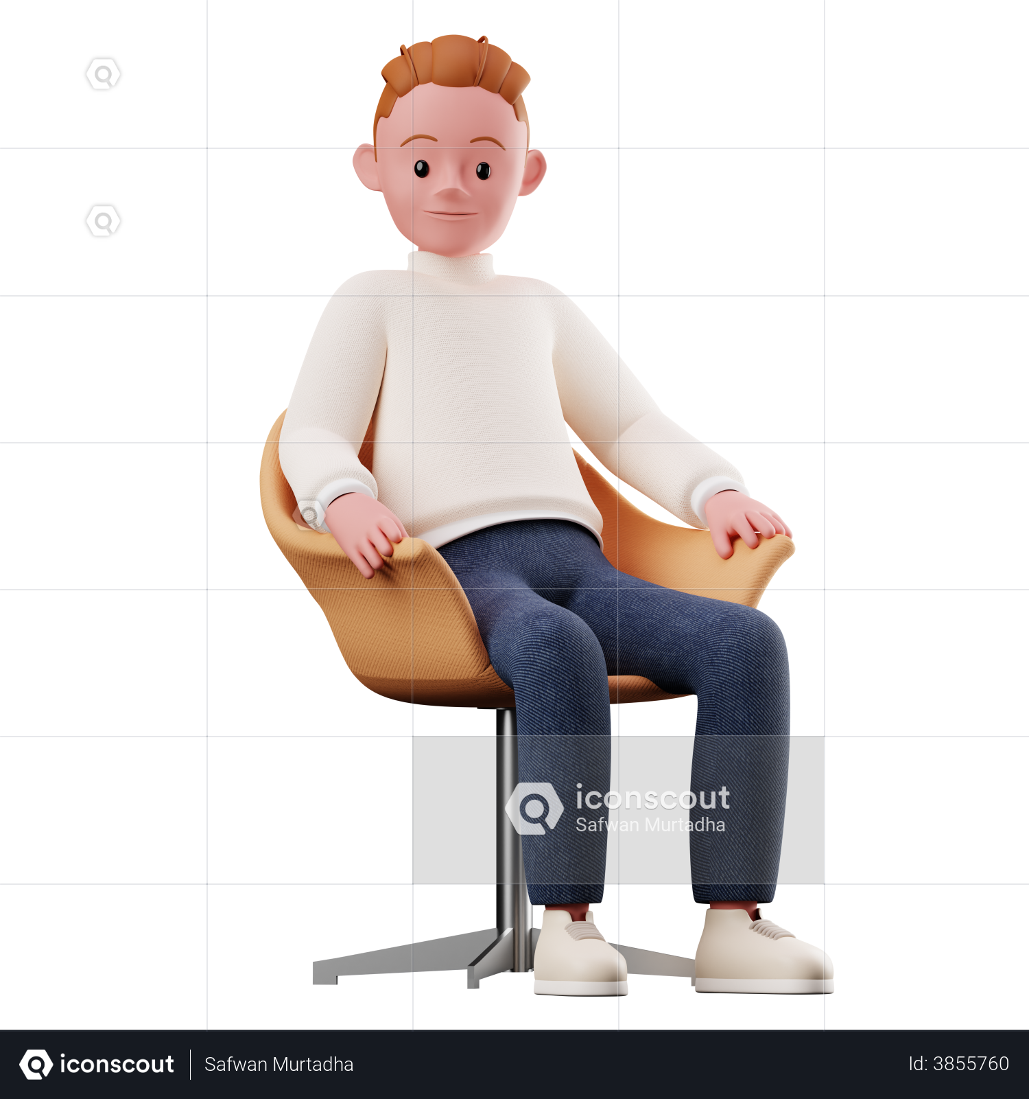 Man in Sitting On Floor pose on white background Stock Vector by  ©Istanbul2009 127177760