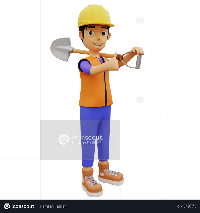 Premium Vector  Builder man character design illustration
