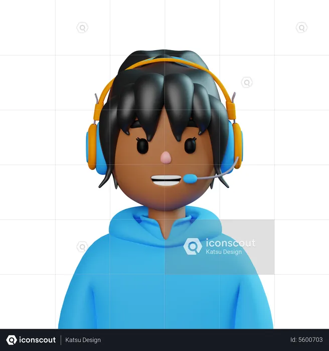 Male Customer Call  3D Icon