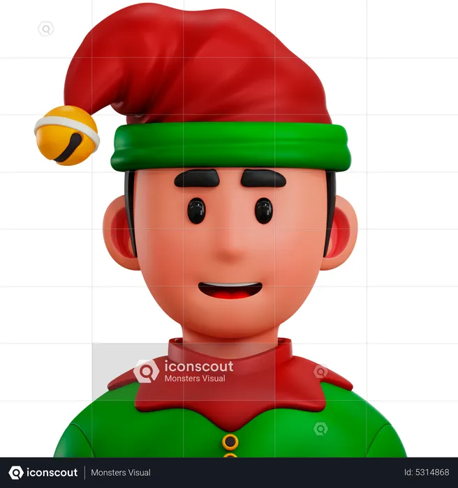 Male Elf  3D Icon