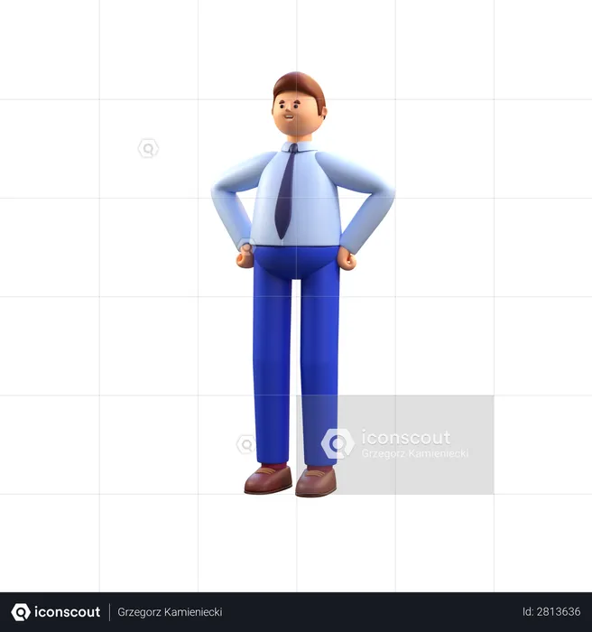 Male employee  3D Illustration
