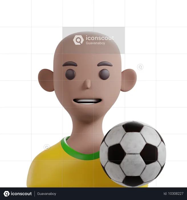 Male Football Player  3D Icon