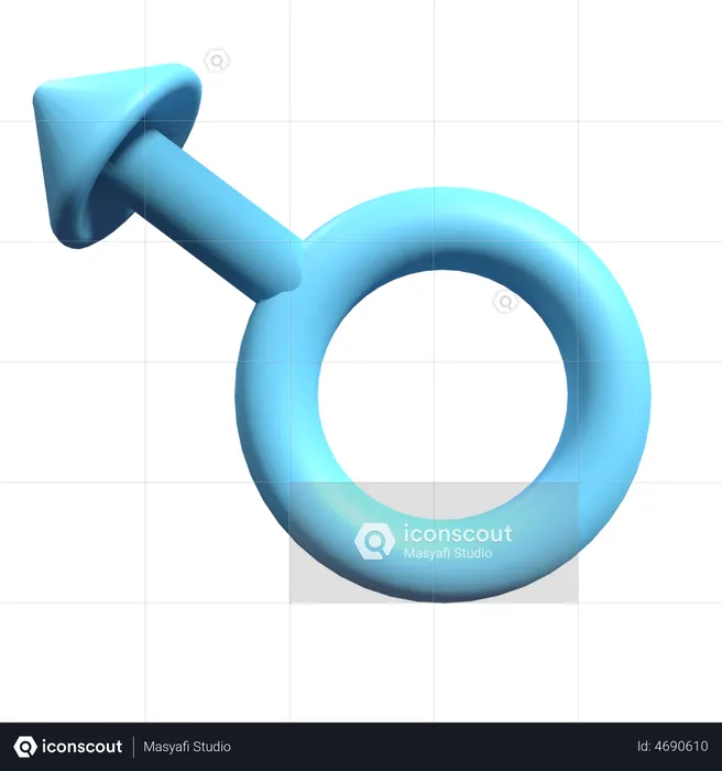 Male Gender  3D Illustration