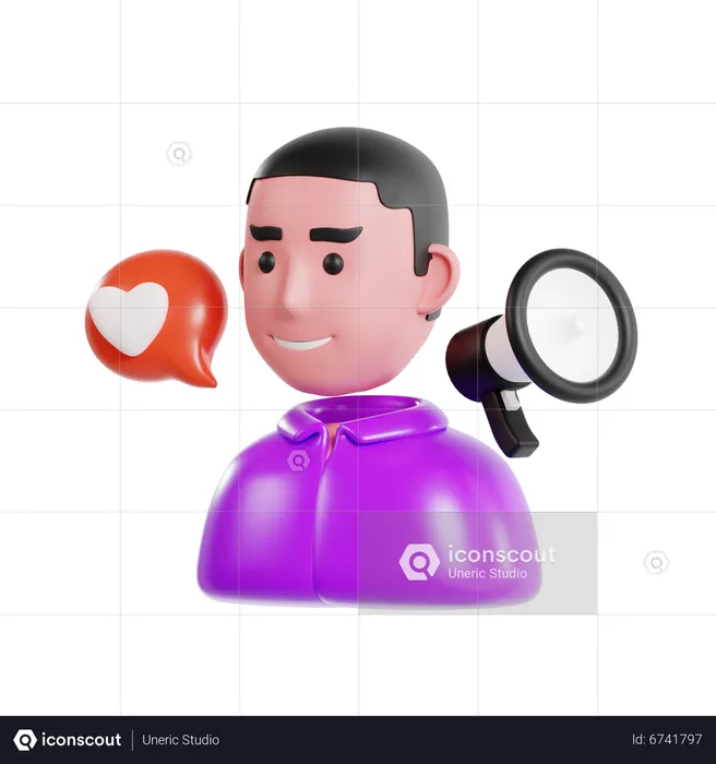 Male Influencer  3D Icon