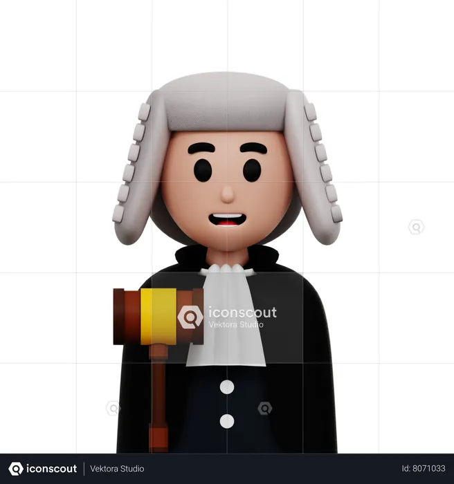Male Judge  3D Icon