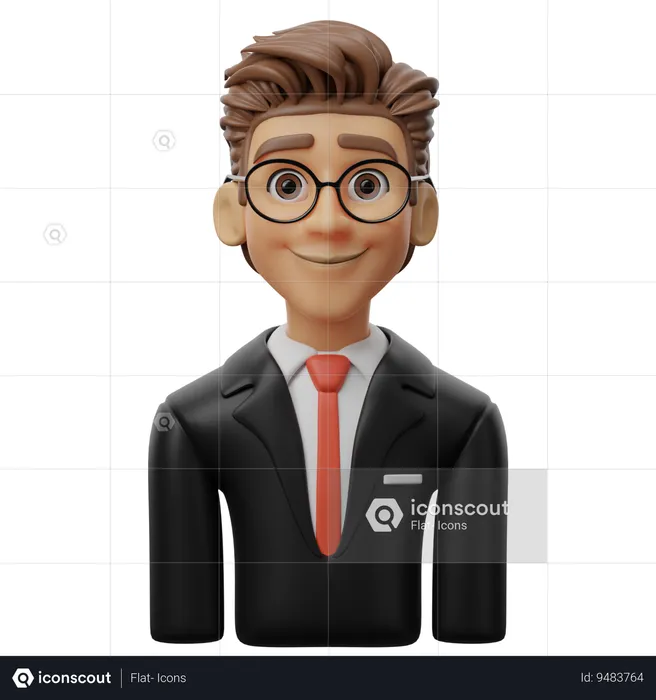 Male Lawyer  3D Icon