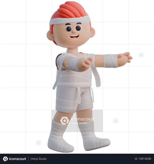 Male Mummy Costume  3D Illustration