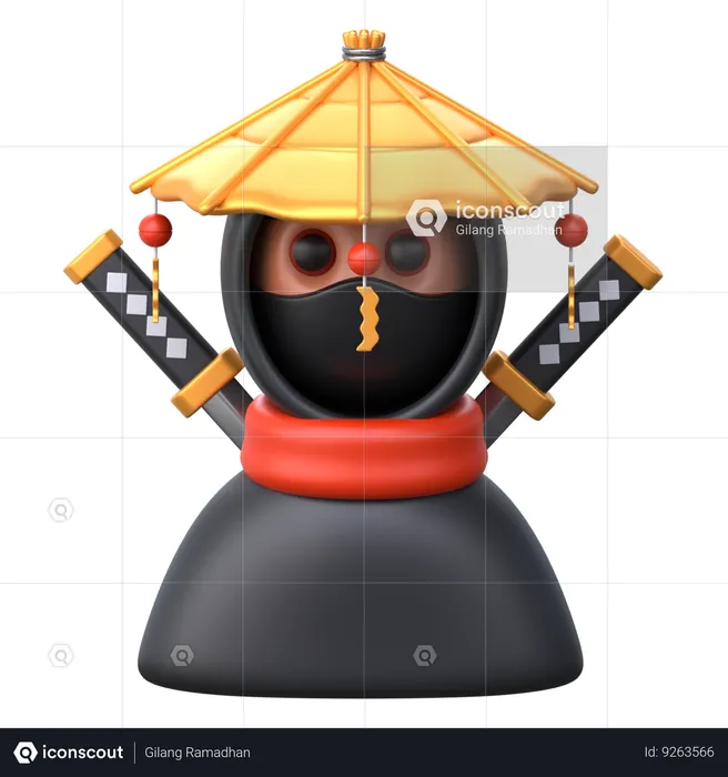 Male Ninja  3D Icon