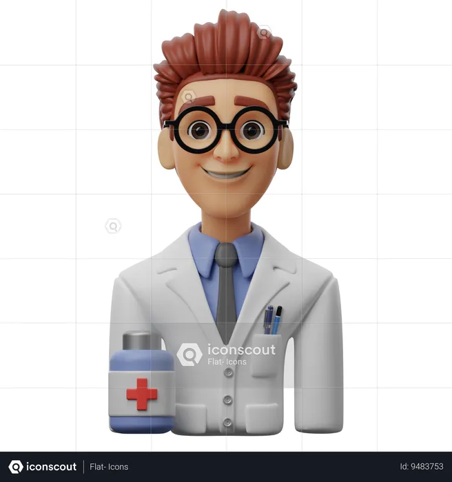 Male Pharmacist  3D Icon