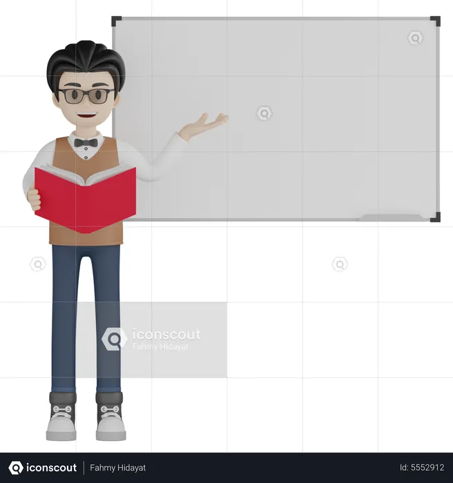 Male Professor Teaching  3D Illustration