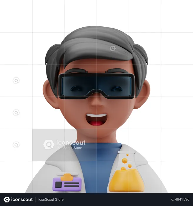Male Scientist  3D Icon