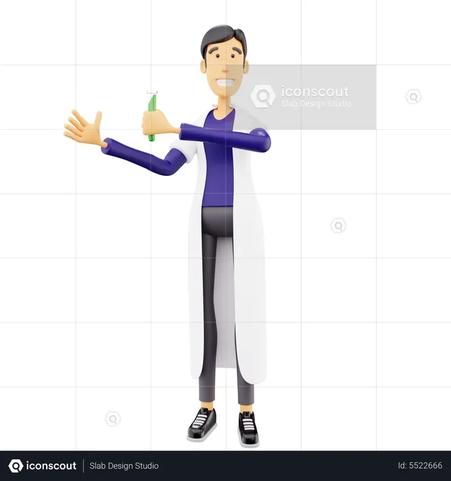 Male Scientist  3D Icon