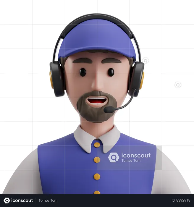 Male Speaker  3D Icon