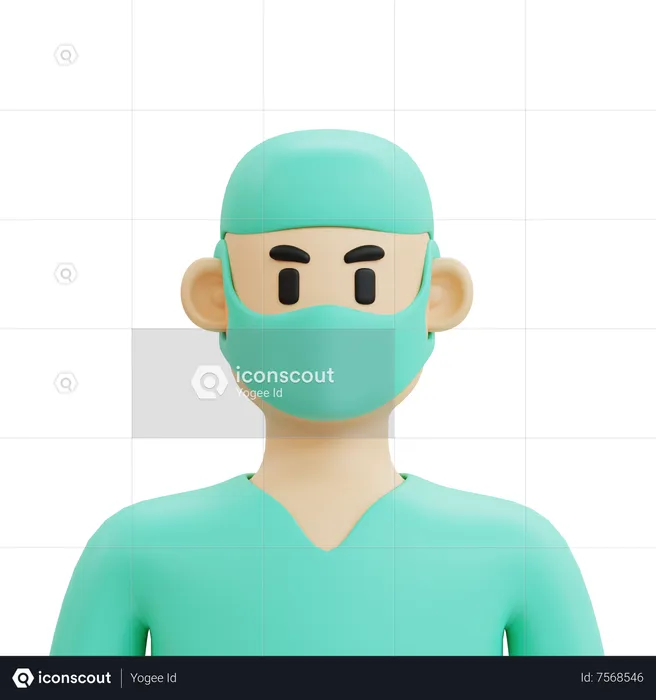 Male Surgeon  3D Icon