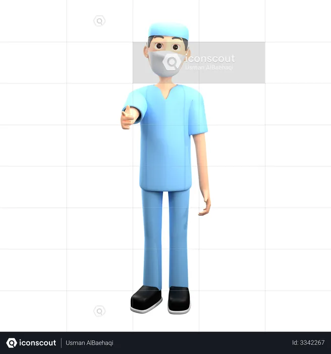 Male Surgeon Giving Advice  3D Illustration