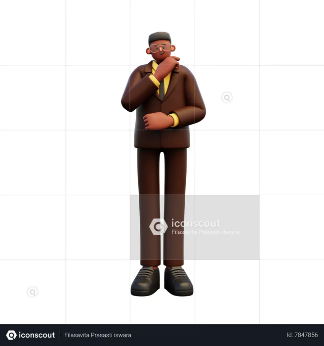 Male Teacher Giving Standing Pose  3D Illustration