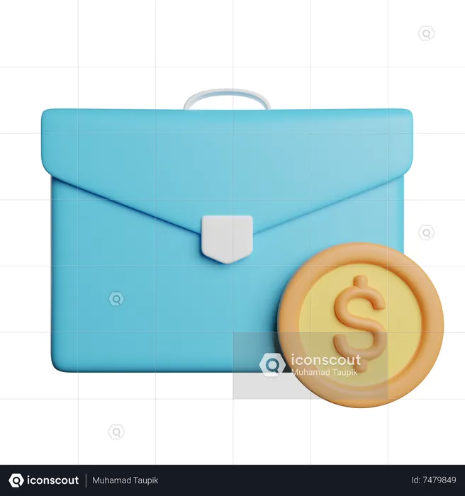 Maleta de dinheiro  3D Icon