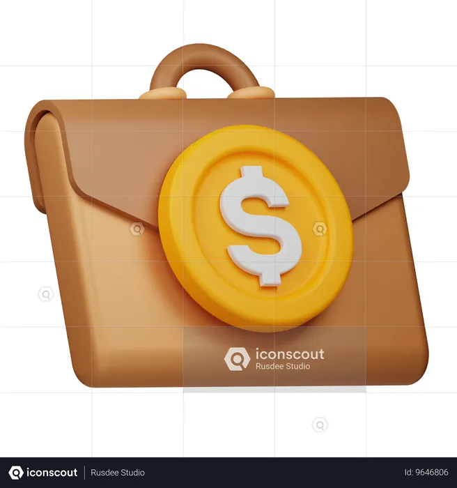 Maletín de dinero  3D Icon