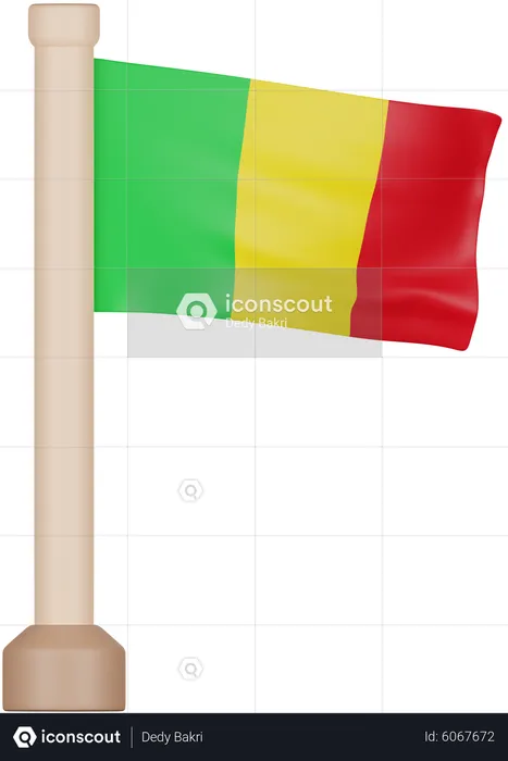 Mali Flag Flag 3D Icon