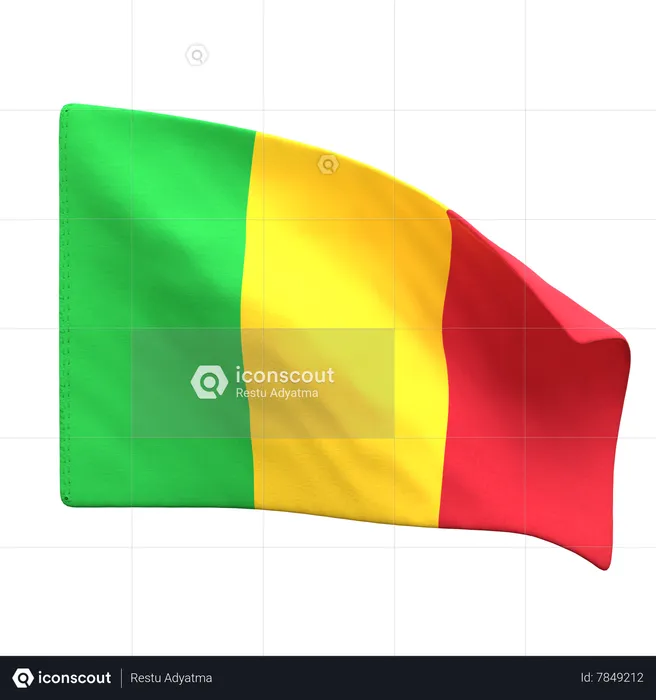Mali Flag Flag 3D Icon