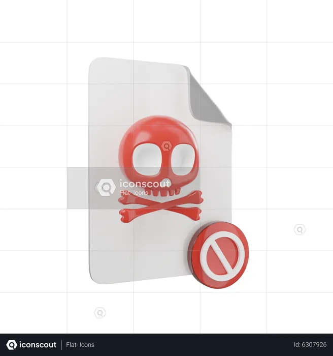 Malicious File  3D Icon