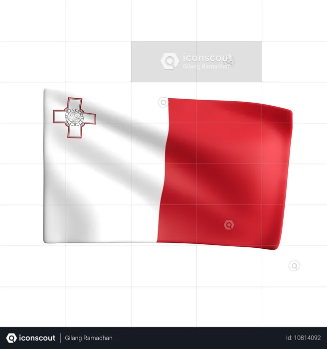 몰타 Flag 3D Icon