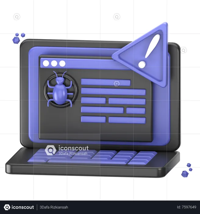 Malware-Angriff  3D Icon