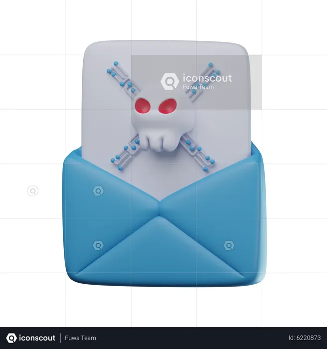 Courrier électronique malveillant  3D Icon