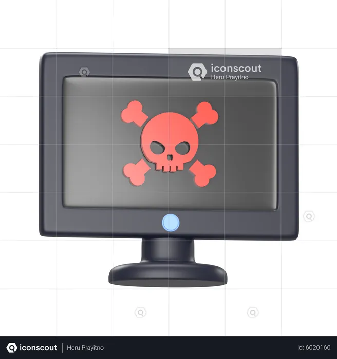 Malware Pc Screen  3D Icon