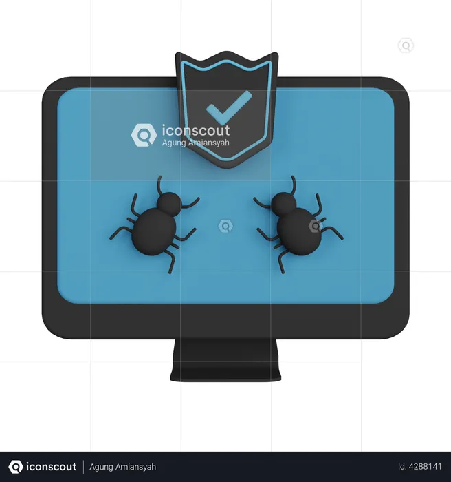 Malware Protection  3D Illustration