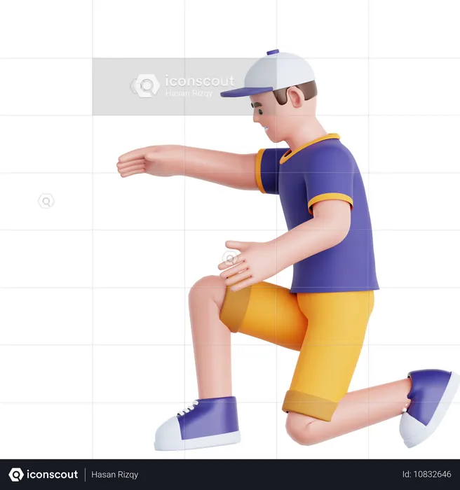 Man Building Something  3D Icon