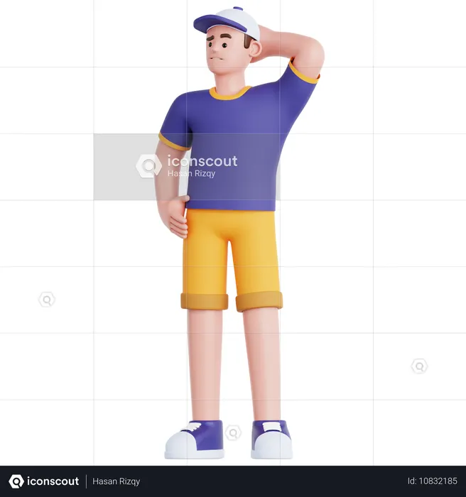 Man Confused  3D Icon