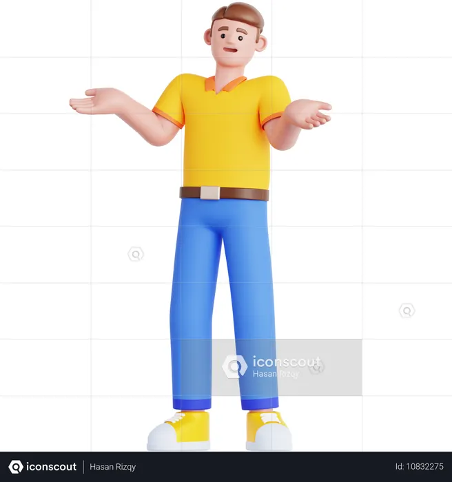 Man Confused  3D Icon
