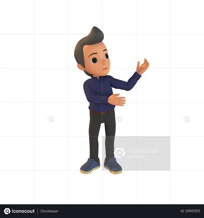Man Dancing  3D Illustration