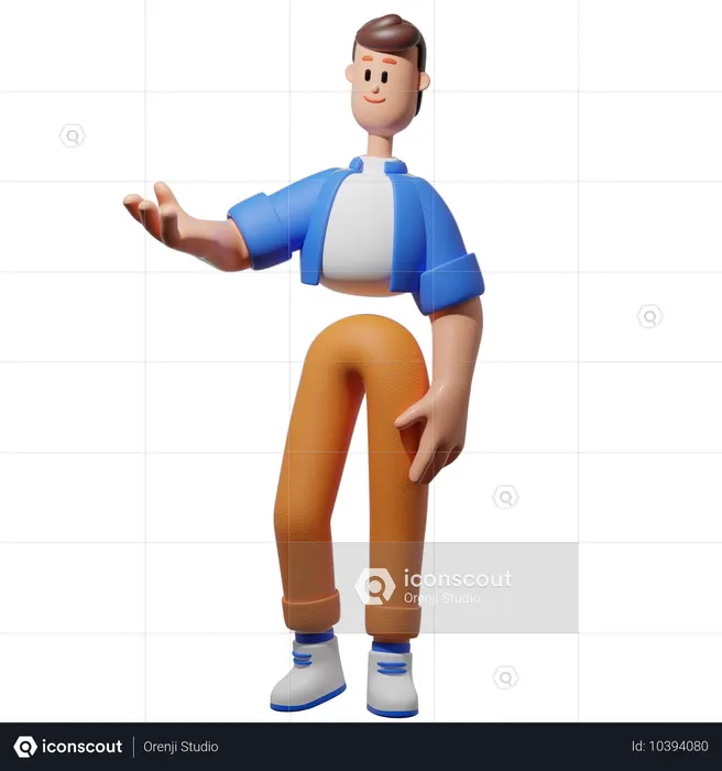 Man Doing Chatting  3D Illustration