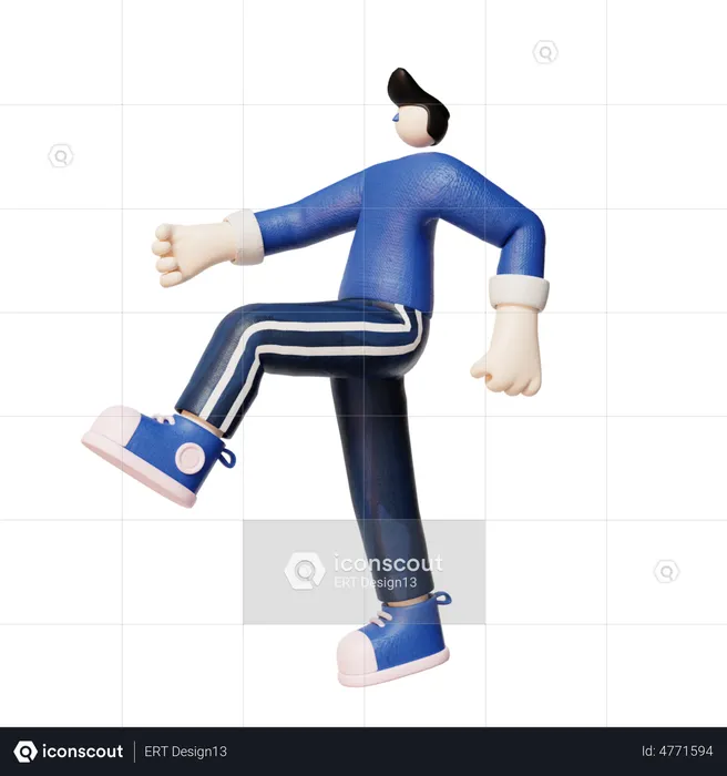Man in walking pose  3D Illustration