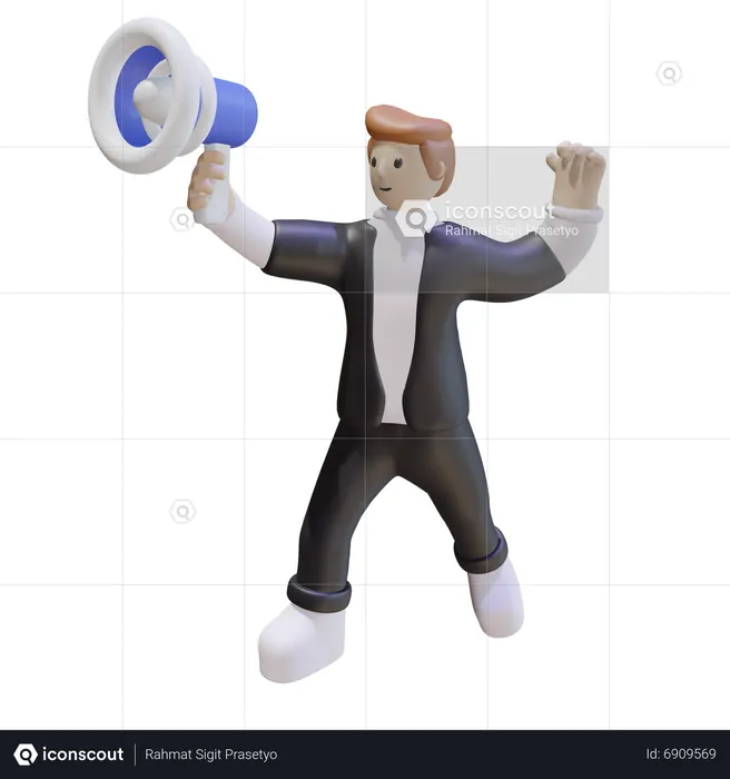 Man Promotion  3D Illustration