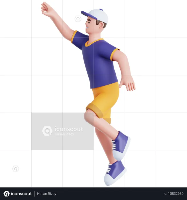 Man Reaching Something  3D Illustration