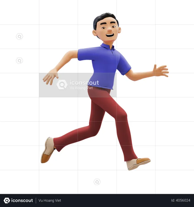 Man running  3D Illustration