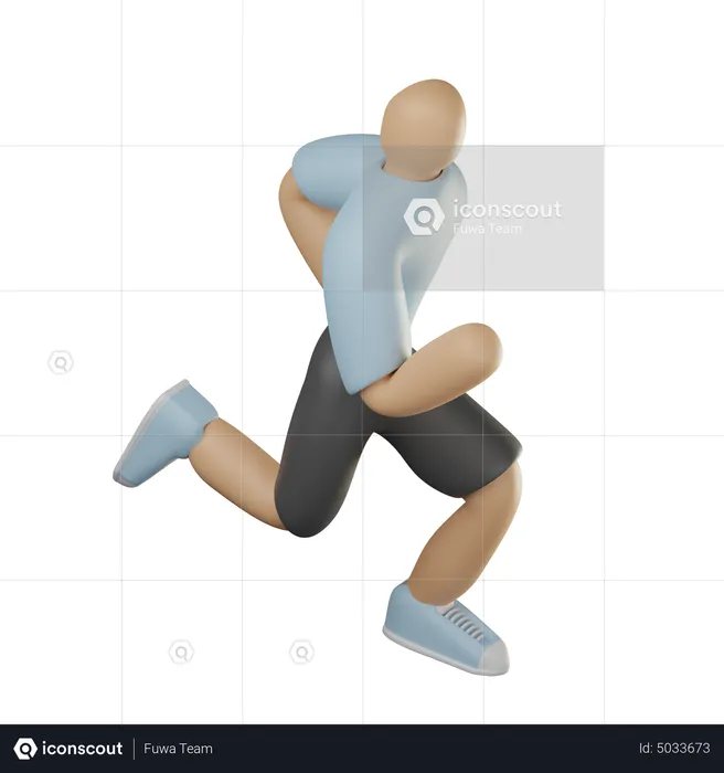Man Running  3D Icon